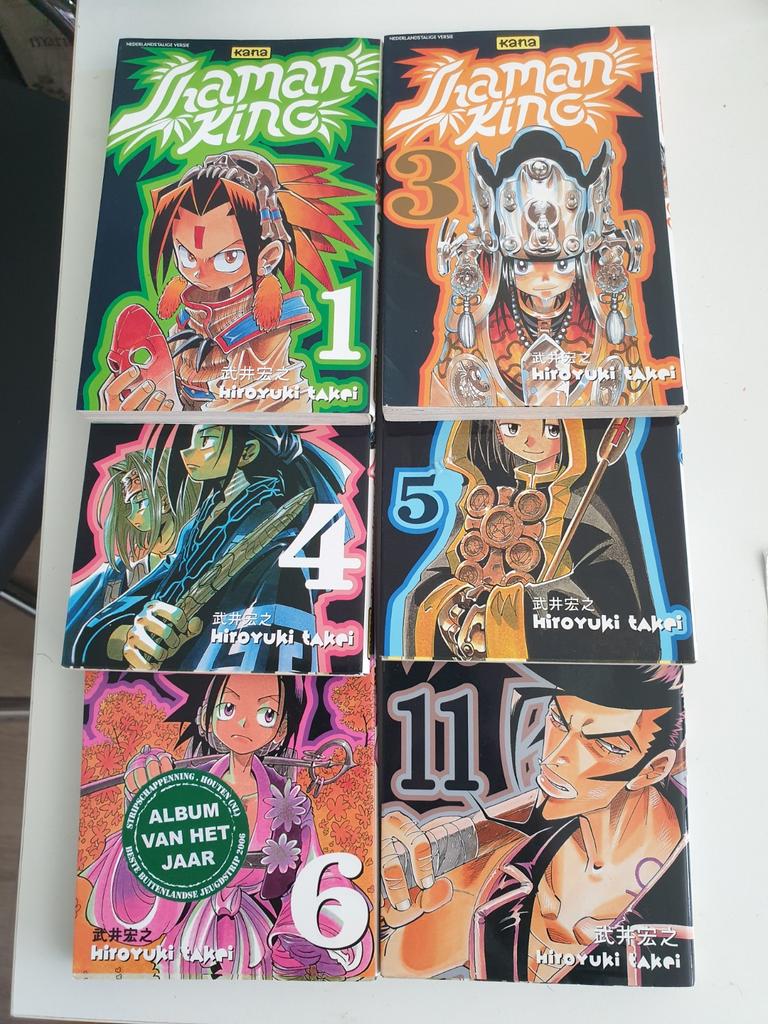 6 x Shaman King 1,3,4 5,6 en 11 Manga Hiroyuki Takei NL, Boeken, Takei, Ophalen of Verzenden, Zo goed als nieuw, Meerdere stripboeken