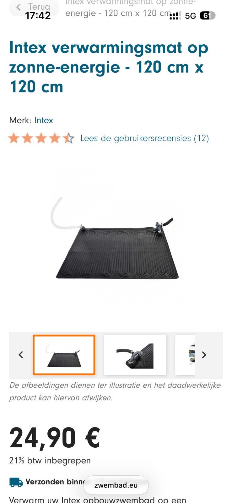 3x Intex zwembadverwarming, Tuin en Terras, Ophalen, Gebruikt, Verwarming