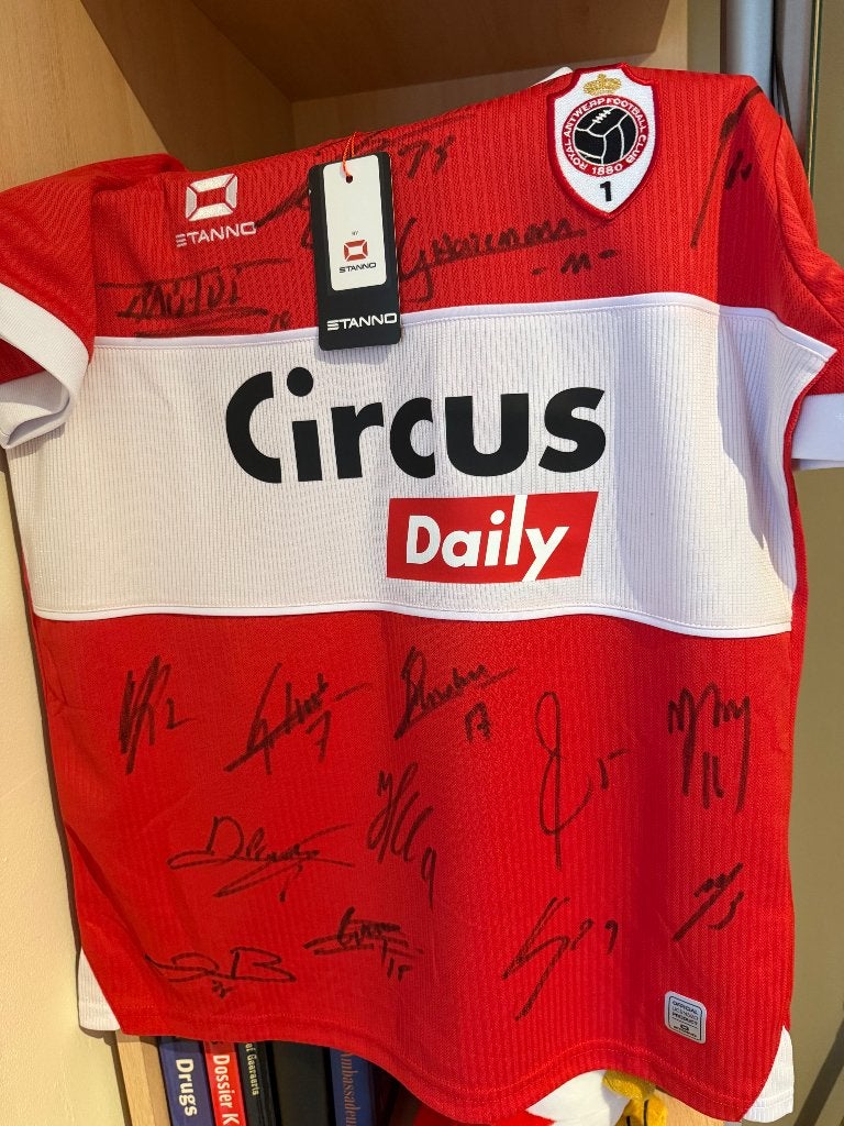 Gesigneerde RAFC voetbalshirt, Sport en Fitness, Voetbal, Maat S, Ophalen, Nieuw, Shirt