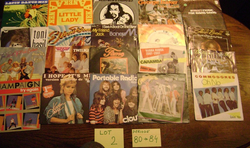 100 singles 45 T periode ’80 tot ‘84 (Lot 2), Cd's en Dvd's, Gebruikt, 7 inch, Ophalen of Verzenden, Pop