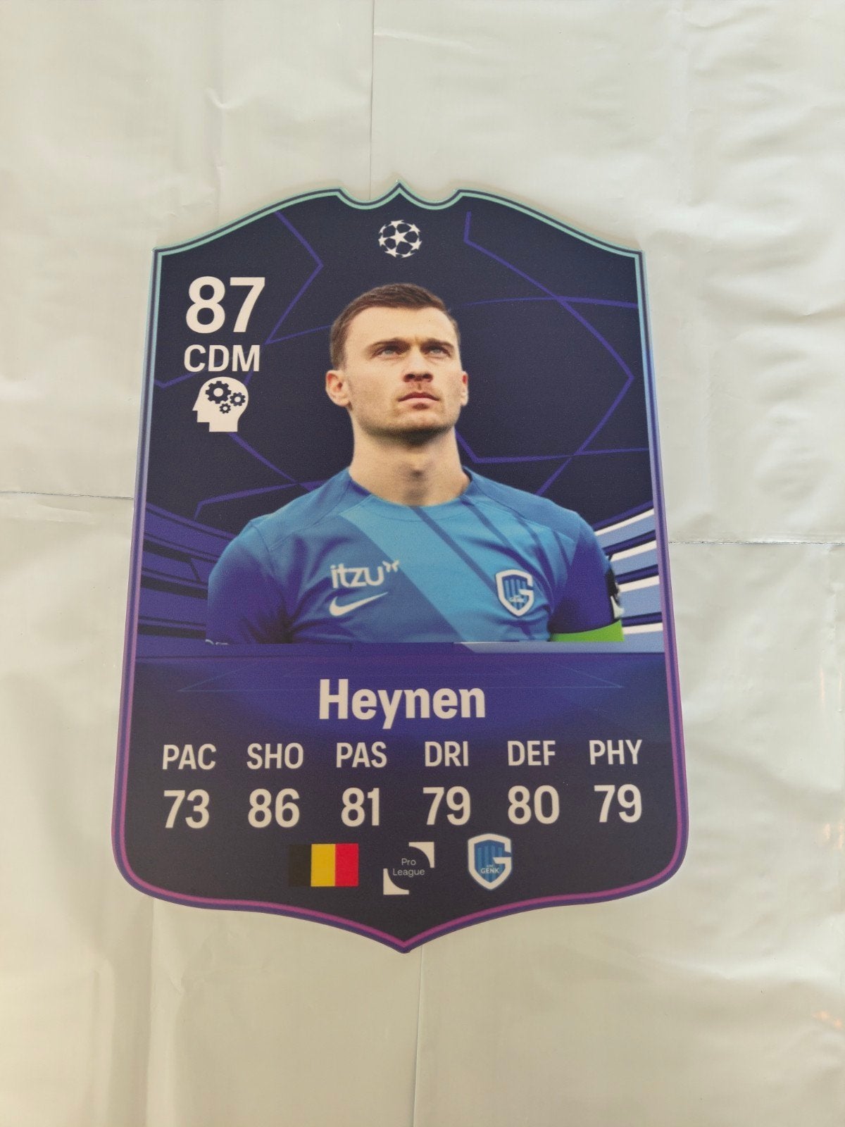 Voetbalkaartje (37cmx25cm) - Bryan Heynen / KRC Genk, Ophalen, Zo goed als nieuw, Plaatje