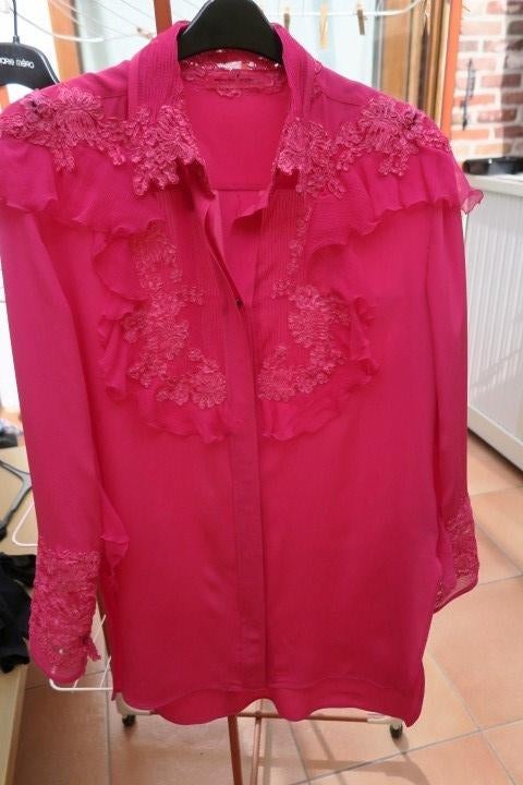 Tuniek nieuw roze rood kant Ermanno Scervino mt 42 (it 46), Kleding | Dames, Maat 42/44 (L), Nieuw, Ophalen of Verzenden, Ermanno Scervino