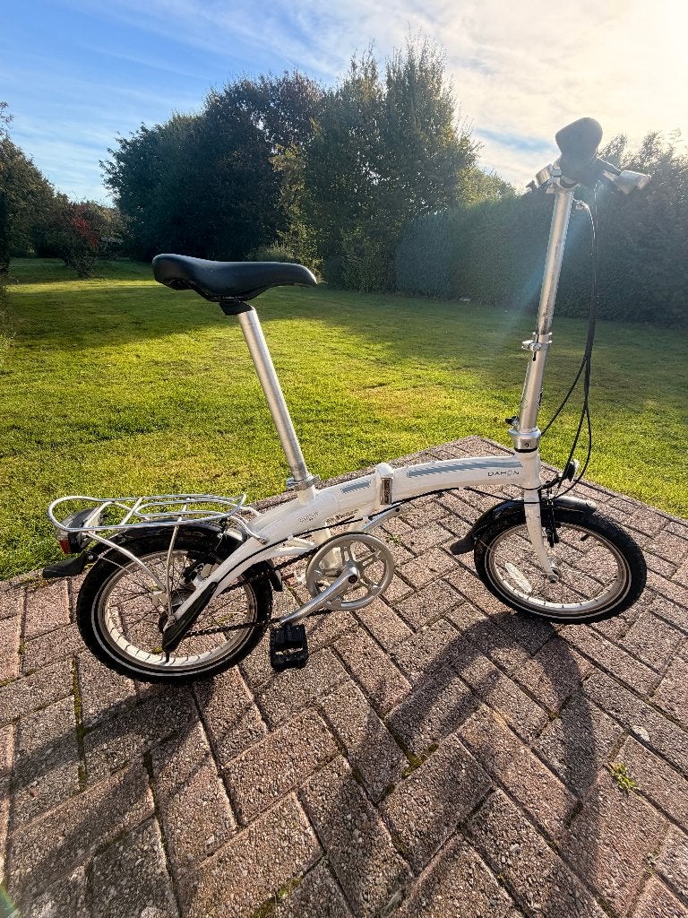 Dahon Curve D3 vouwfiets – wit – compacte plooifiets-210€, Ophalen, Gebruikt, Velgrem, 14 tot 16 inch