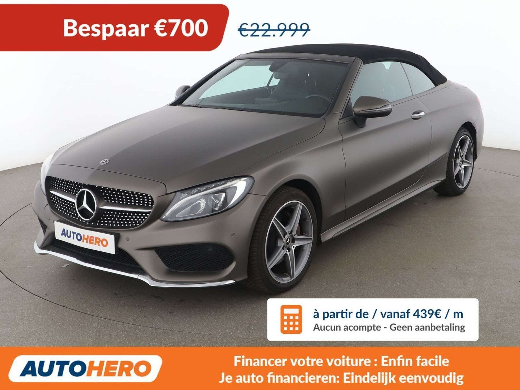 Mercedes-Benz C-Klasse 180 C 180 AMG Line (bj 2018), Auto's, 4 zetels, Achterwielaandrijving, Gebruikt, Zwart