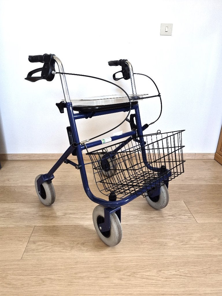 Déambulateur Vermeiren avec chaise et panier, Divers, Déambulateurs, Comme neuf, Enlèvement
