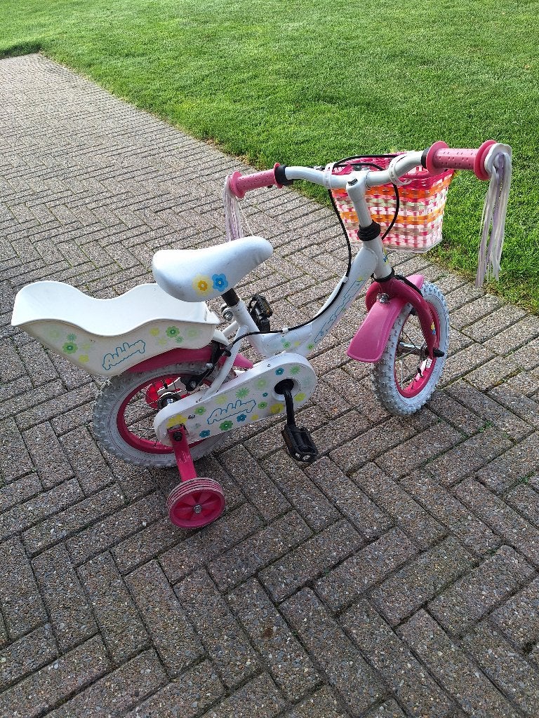 kinderfiets, Zijwieltjes, Gebruikt, Velgrem, Minder dan 16 inch