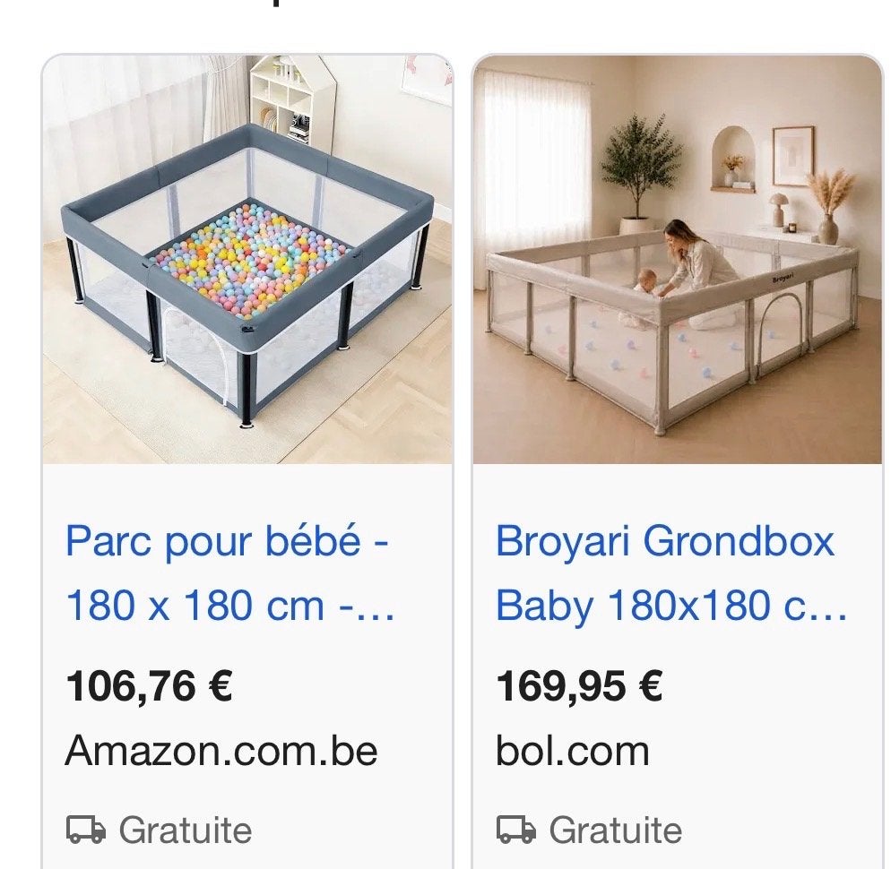 Parc pour bébé de 180cmx180cm, Enfants & Bébés, Enlèvement, Comme neuf, Carré