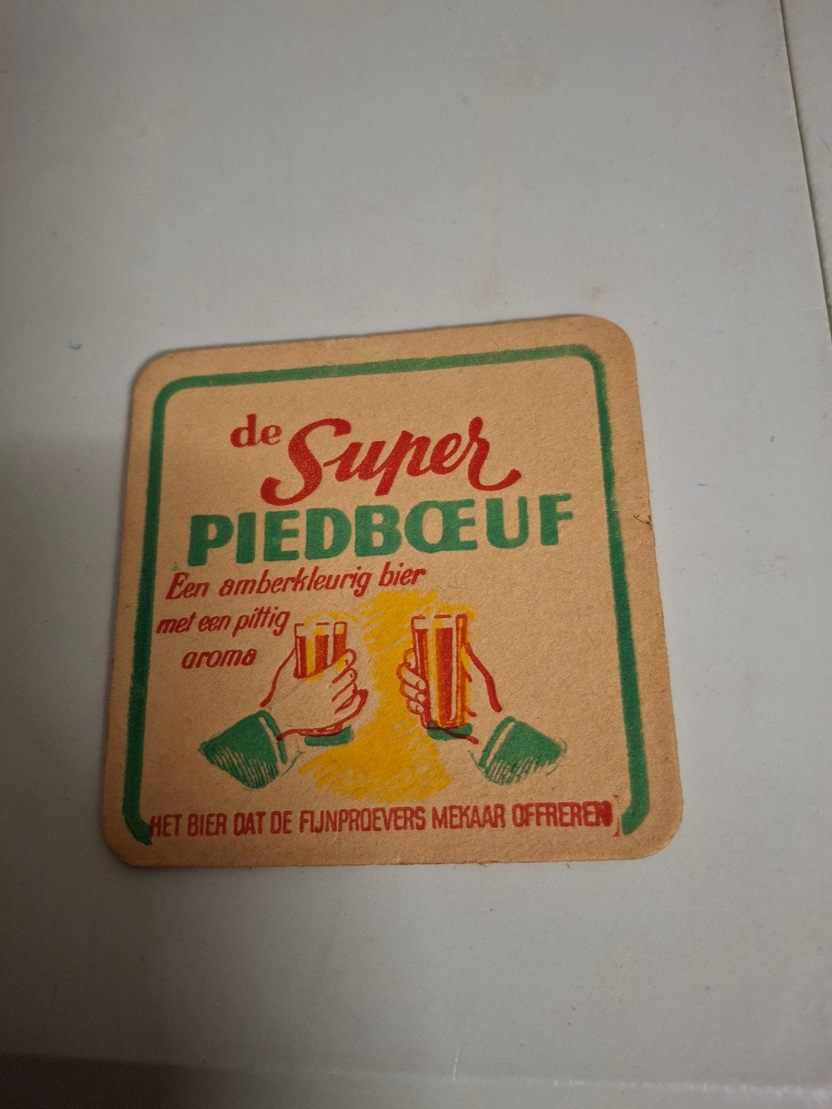 oud bierviltje piedboeuf, Verzamelen, Ophalen of Verzenden