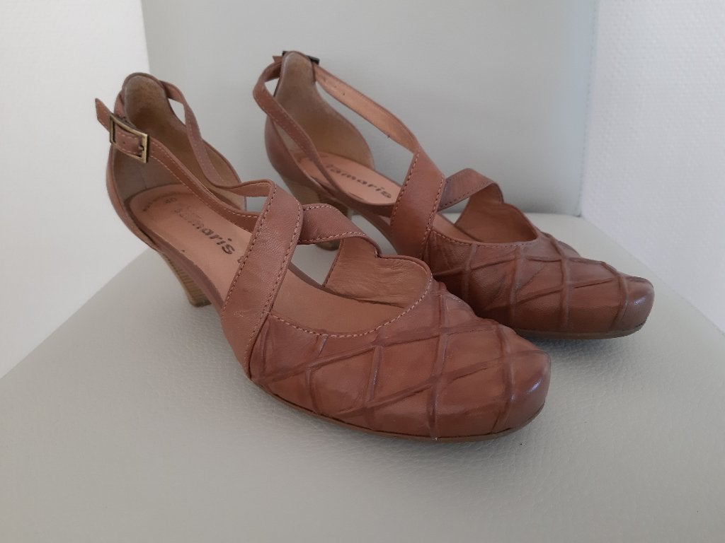 chaussures d'été ouvertes pour femmes, Tamaris, Enlèvement ou Envoi, Comme neuf, Brun