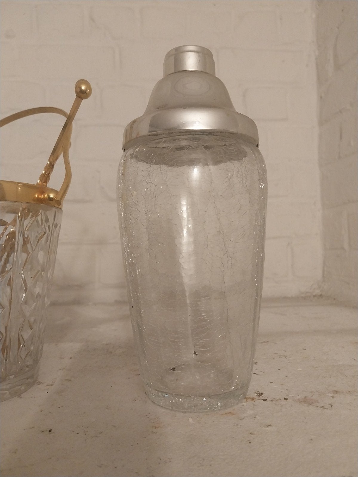 Shaker. Panier glaçons et ses 4 pinces, Antiek en Kunst, Ophalen