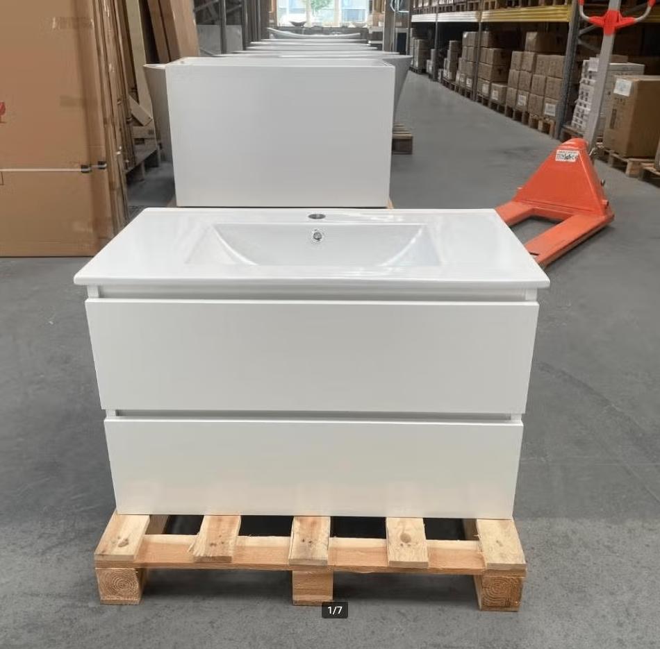 LAATSTE! Wastafelkast badmeubel 80 cm wit - Nieuw! nr144B, Maison & Meubles, Accessoires pour la Maison | Autre, Neuf, Blanc, Enlèvement ou Envoi