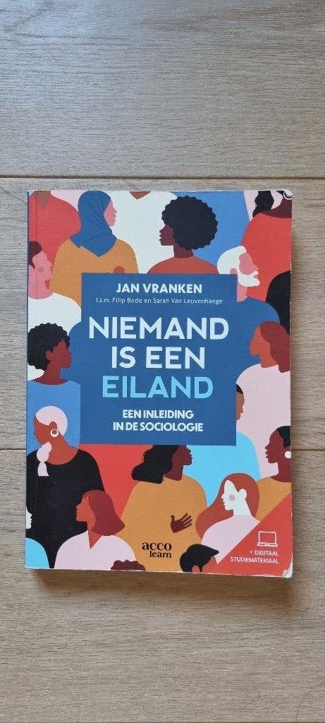 Niemand is een eiland Een inleiding in de sociologie Vranken, Enlèvement ou Envoi, Comme neuf, Autres matières, Acco