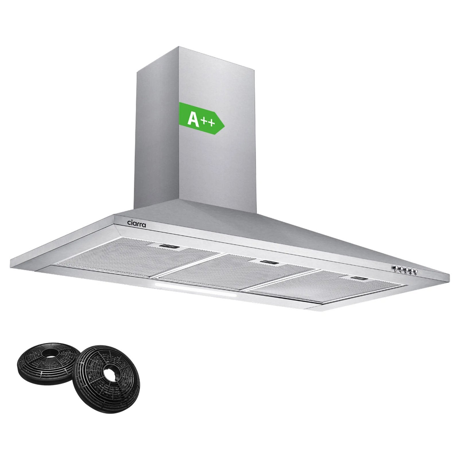 Dampkap zilver kleur NIEUW, Elektronische apparatuur, Ophalen, Wandschouwkap, Nieuw, 400 tot 600 m³ per uur