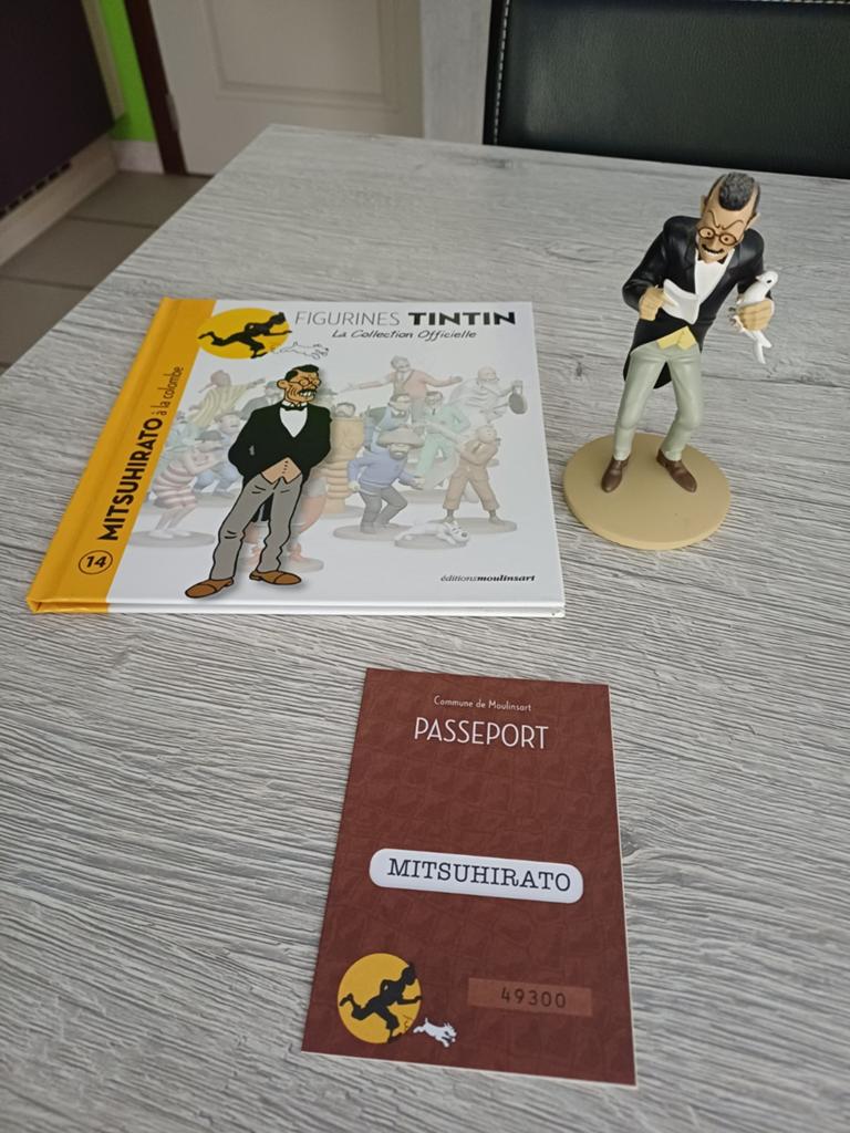 Mitsuhirato 14 figuren, officiële Moulinsart collectie, Ophalen of Verzenden, Kuifje, Zo goed als nieuw, Beeldje of Figuurtje