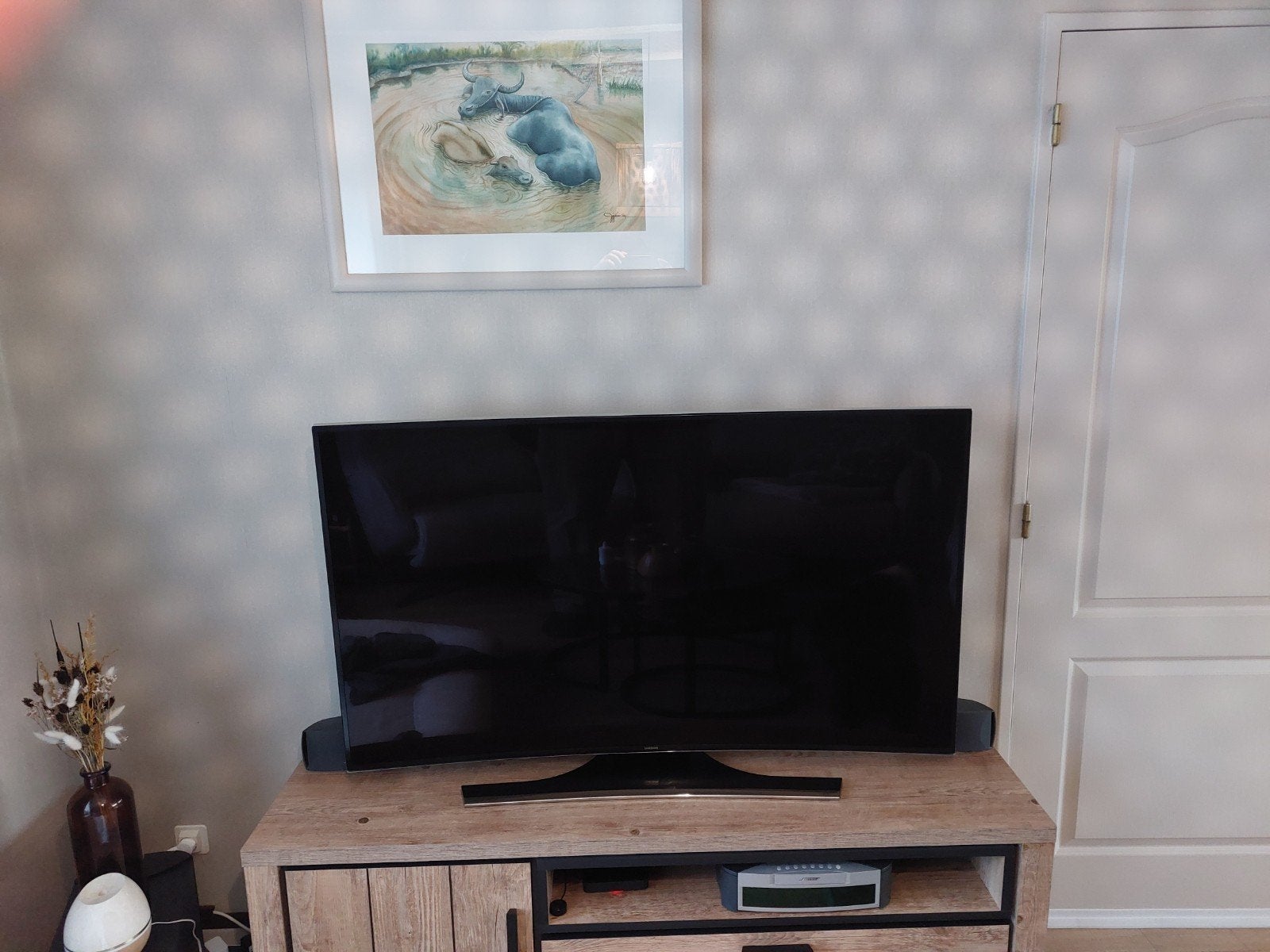 Te koop tv samsung uhd 55 inch, Audio, Tv en Foto, Televisies, Ophalen, HD Ready (720p), 100 Hz, Samsung
