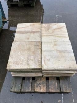 Natuurstenen tegels, Tuiles de terrasse, 5 à 10 m², Sablée, Comme neuf