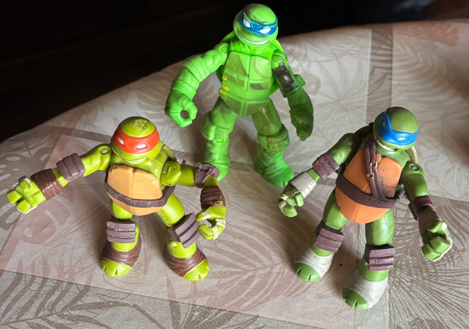 3 poupées Ninja Turtles 12 cm, Enlèvement ou Envoi, Utilisé