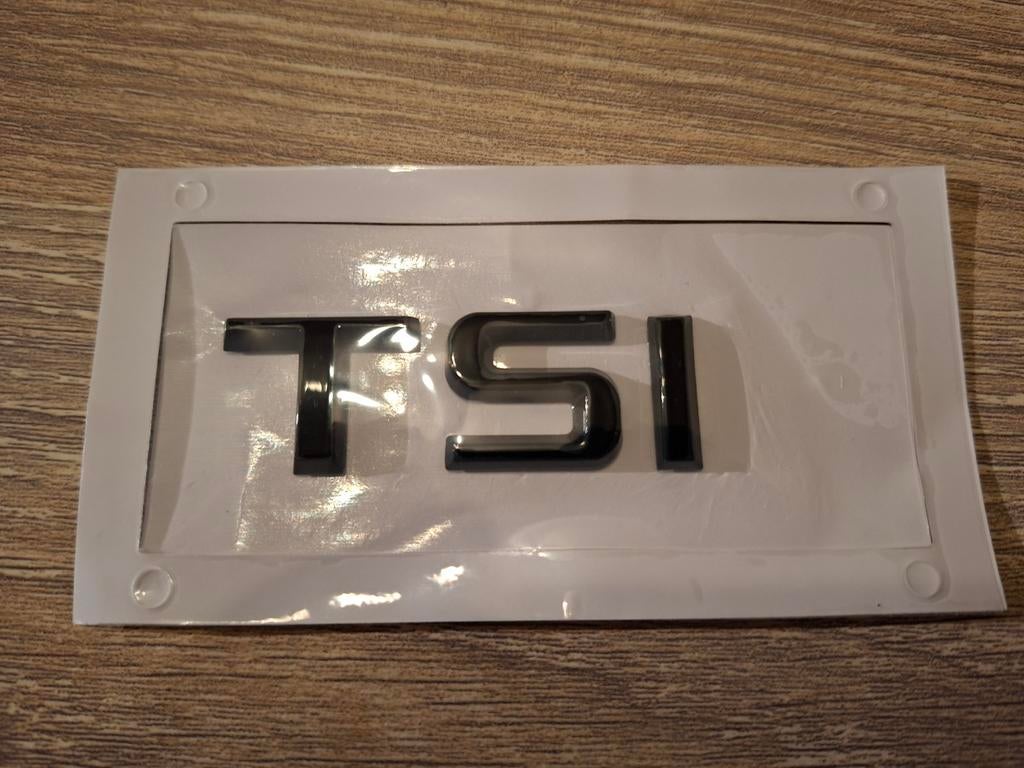 Logo embleem glans zwart TSI Volkswagen Skoda Audi Seat, Enlèvement ou Envoi