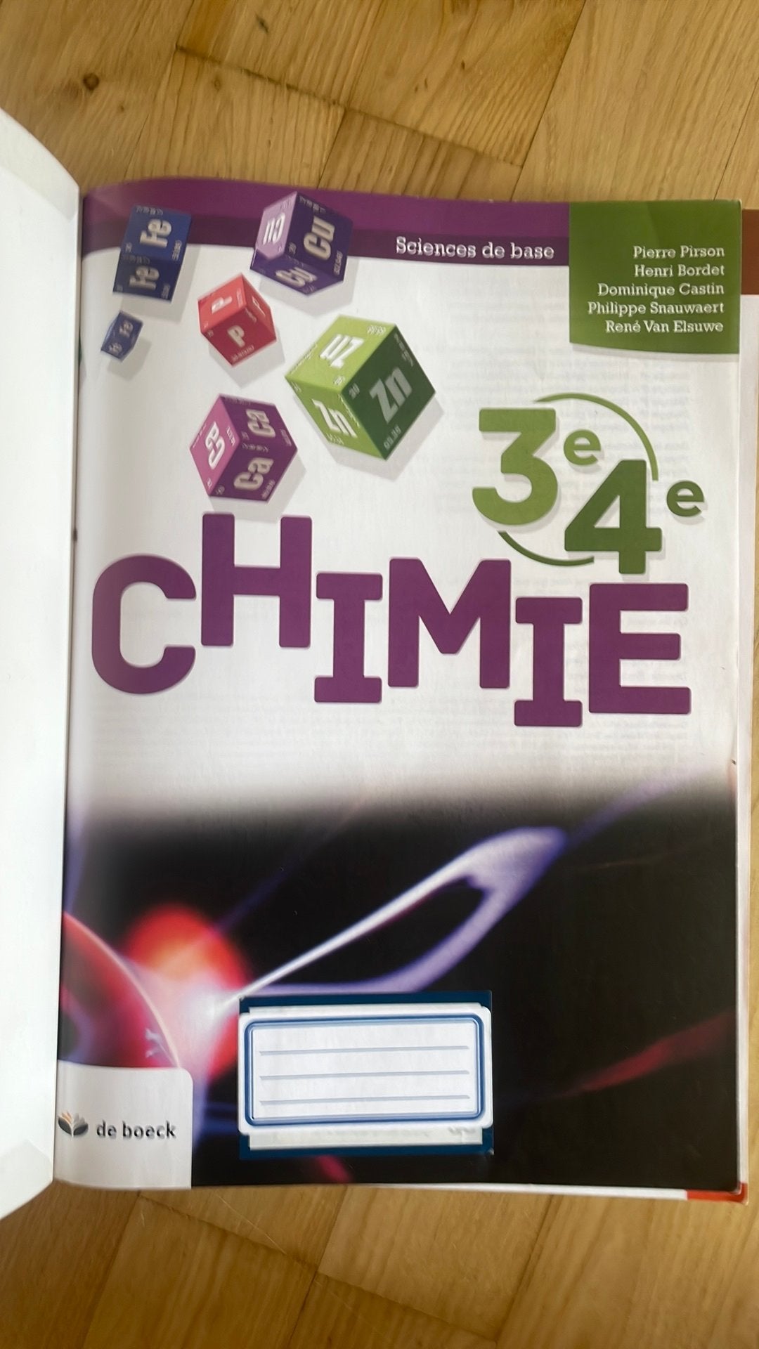 Chimie 3e/4e de boeck, Livres, Enlèvement, Comme neuf, Chimie