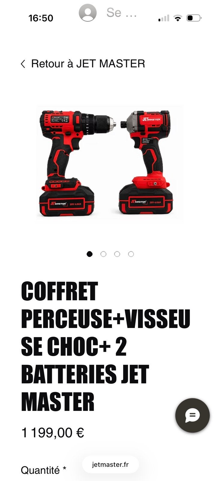 Perceuse + visseuse à choc sur batterie, Bricolage & Construction, Enlèvement ou Envoi, Neuf, Perceuse