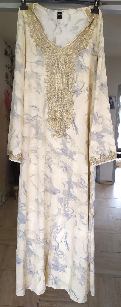 Robe longue avec manches évasées, dentelle, Ophalen, Nieuw, Maat 42/44 (L)