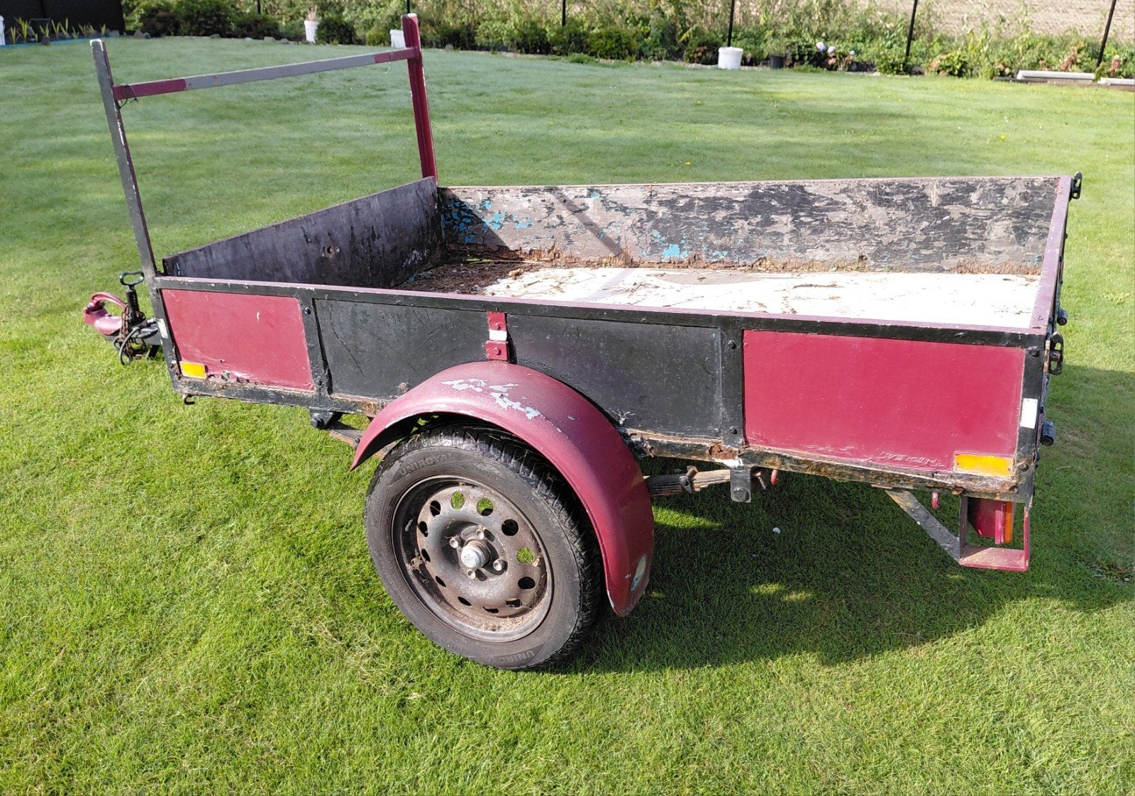 aanhangwagen/ remorque met werk aan, Ophalen, Gebruikt