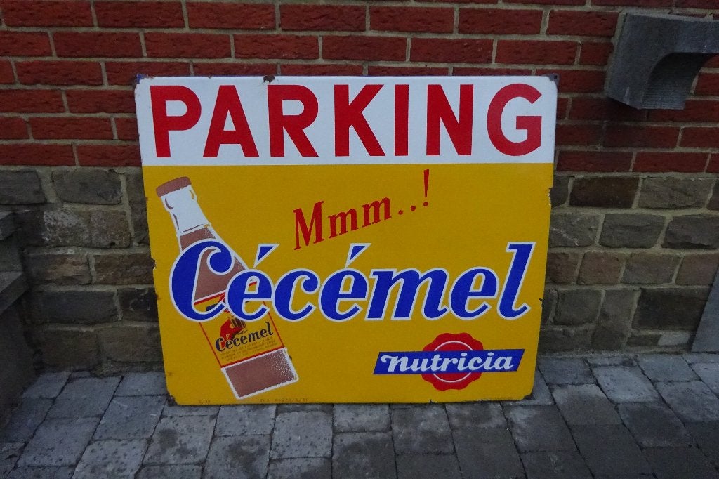 Cécémel Nutricia 1956 plaque émaillée originale Holland, Enlèvement, Utilisé, Panneau publicitaire