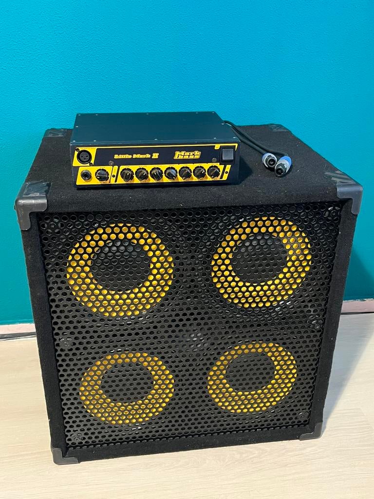 Mark bass little mark 2 + mark bass cabinet 4x10, Muziek en Instrumenten, Versterkers | Bas en Gitaar, Ophalen, Zo goed als nieuw