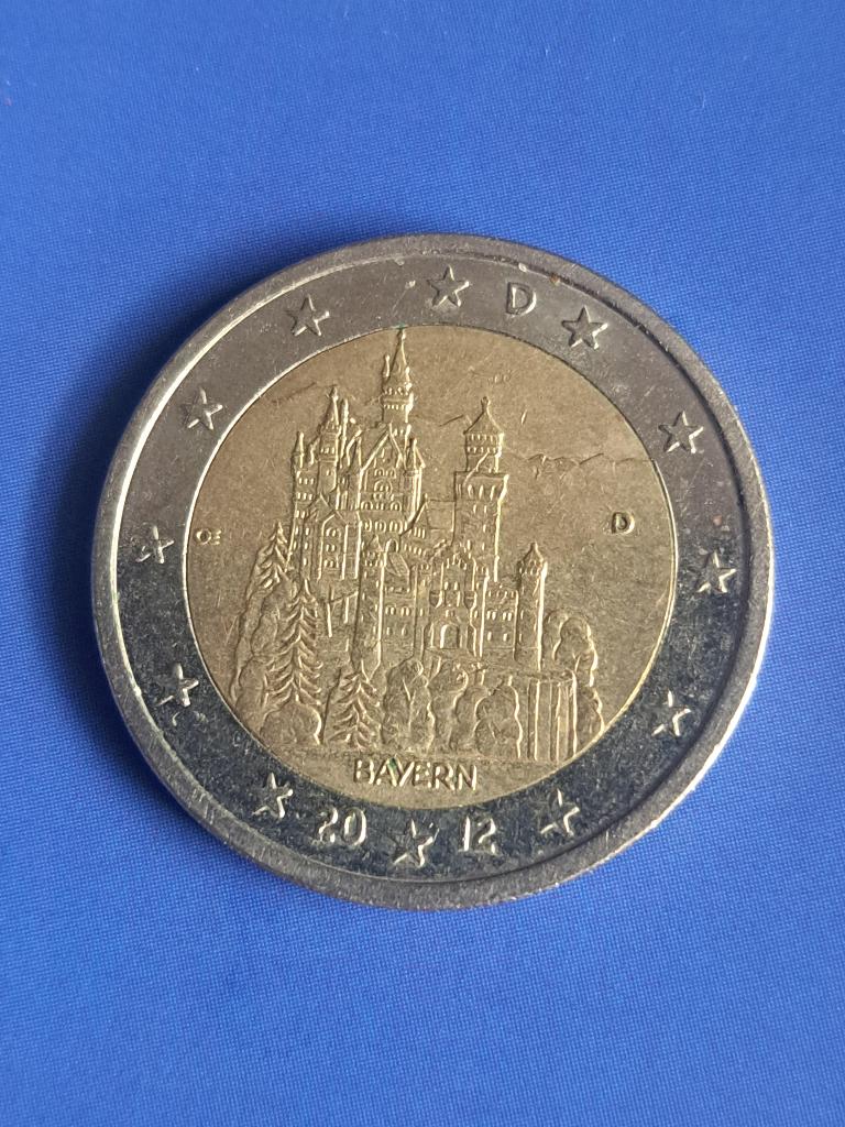 2012 D Allemagne 2 euros Bayern Munich, Envoi, Allemagne, 2 euros, Monnaie en vrac