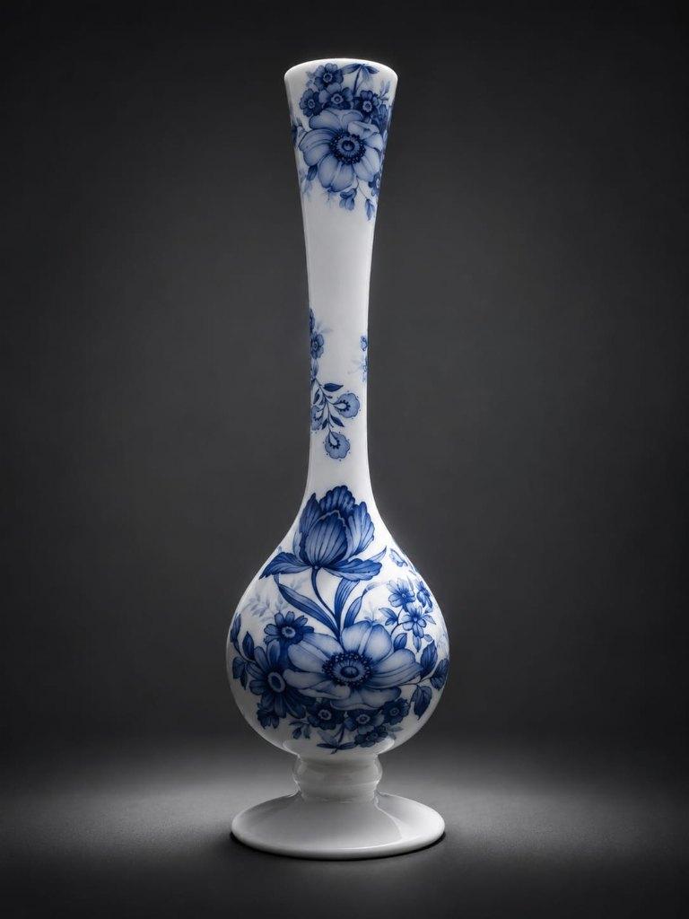 Soliflore vaas in witte opaline, Antiek en Kunst, Antiek | Vazen, Ophalen