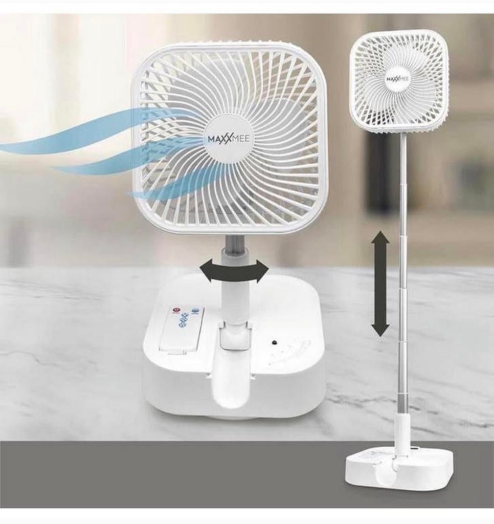 NIEUW accu tafelventilator verstelbaar + afstandsbediening, Ophalen of Verzenden, Ventilator met afstandsbediening, Nieuw, Tafelventilator