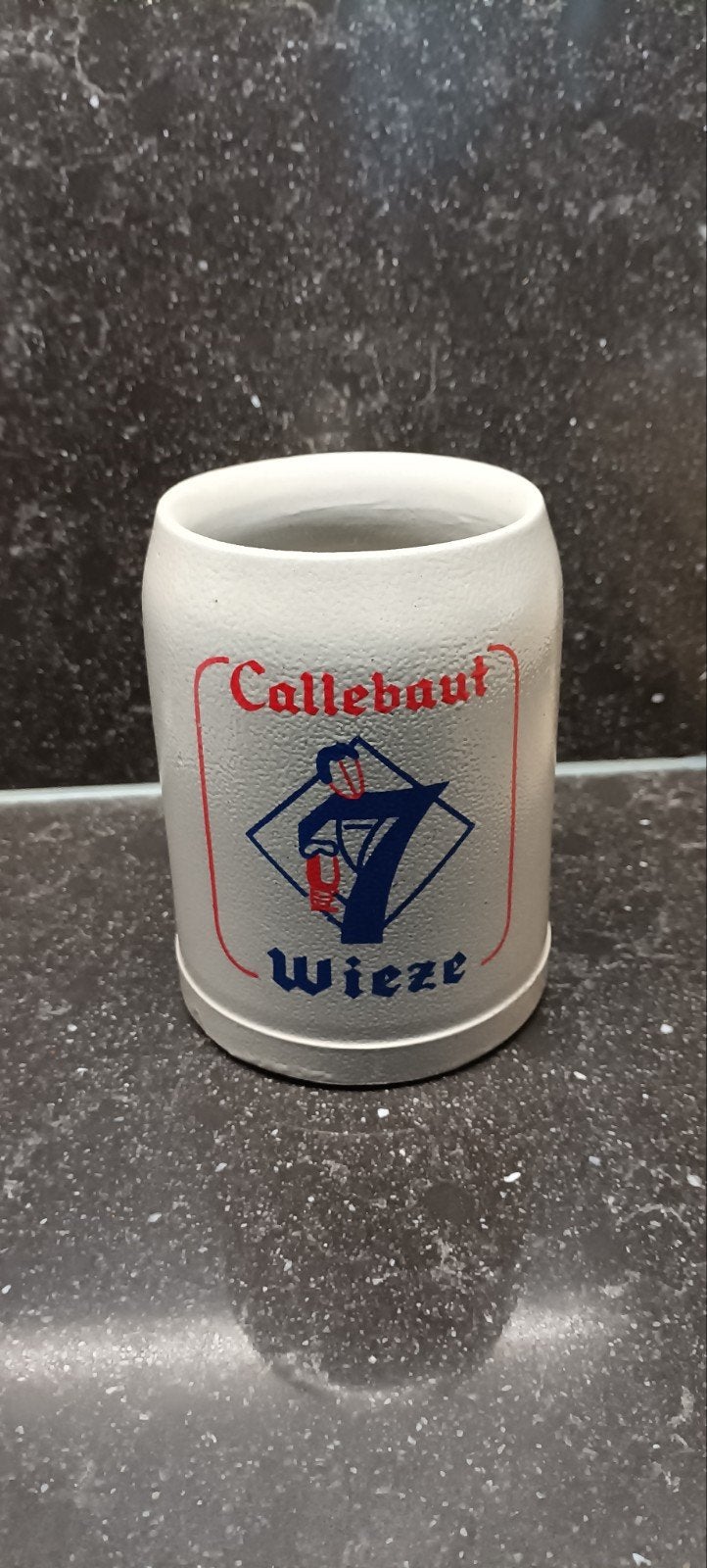 Oude stenen bierpot oude br. CALLEBAUT WIEZE PERFEKTE STAAT, Verzamelen, Biermerken, Ophalen of Verzenden