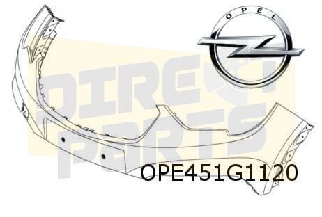 Opel Crosslander X voorbumper bovendeel   (bij UD5 parkeerhu, -, -, Opel, Nieuw