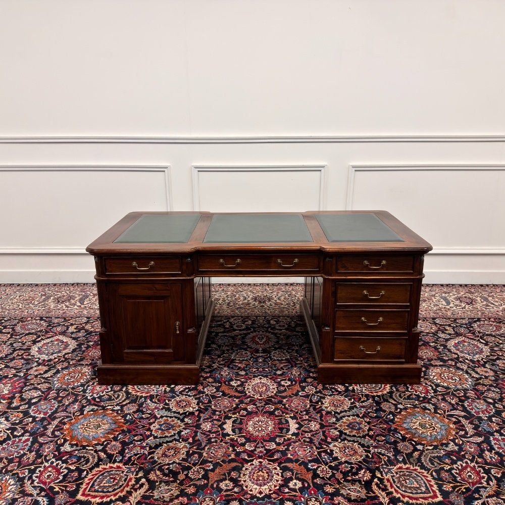 Klassiek Engels Chesterfield Bureau Partnerdesk, Ophalen of Verzenden