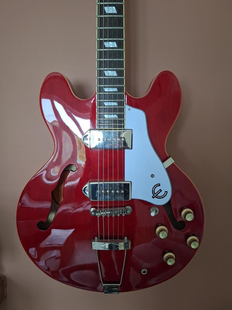 Epiphone Casino CII met koffer, Ophalen, Gebruikt, Hollow body, Epiphone