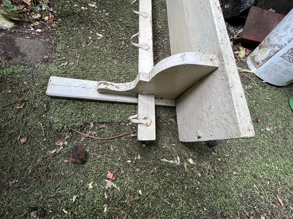 Antiek houten boerderij hang schap, Ophalen