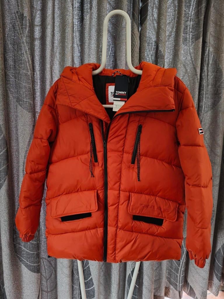 Tommy Jeans puffer jack winterjas orange spice maat XS nieuw, Kleding | Heren, Jassen | Winter, Nieuw, Oranje, Ophalen of Verzenden