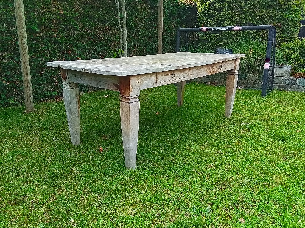 Tafel in tropisch hardhout, Ophalen, Gebruikt, Teakhout