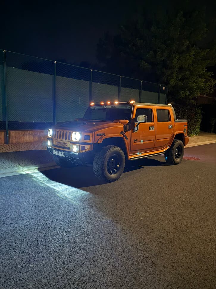 Hummer H2 pick up 6.0 V8, slechts 123.000km**, Auto's, Automaat, Zwart, Overige kleuren, Bluetooth