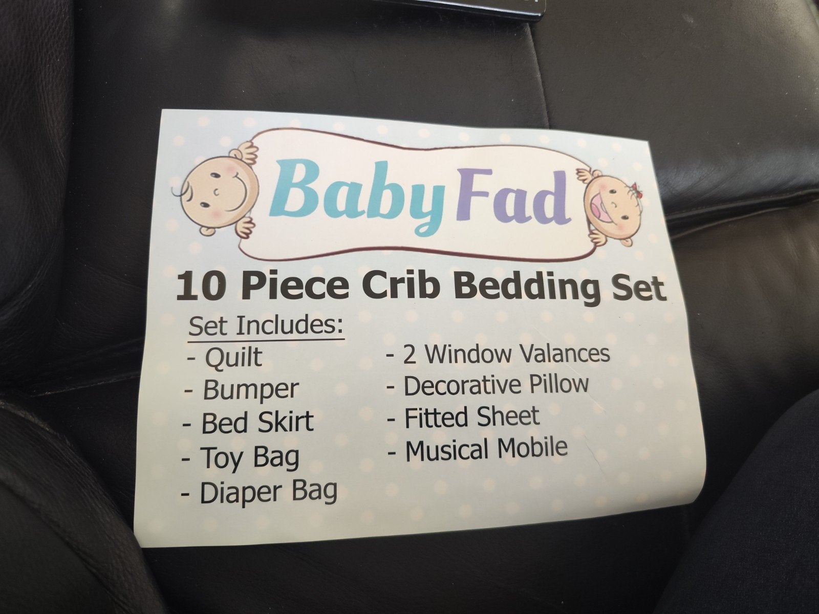 Parure de lit berceau complète 10 pièces - Baby Fad, Kinderen en Baby's, Babywiegjes en Ledikanten, Ledikant