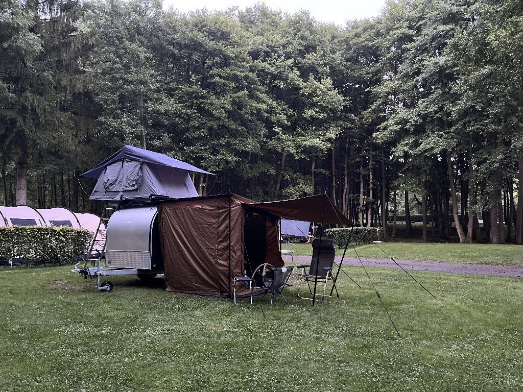 Vickywood luifel met luifelkamer, Caravanes & Camping, Auvents, Utilisé, Autres marques, Polyester, Enlèvement