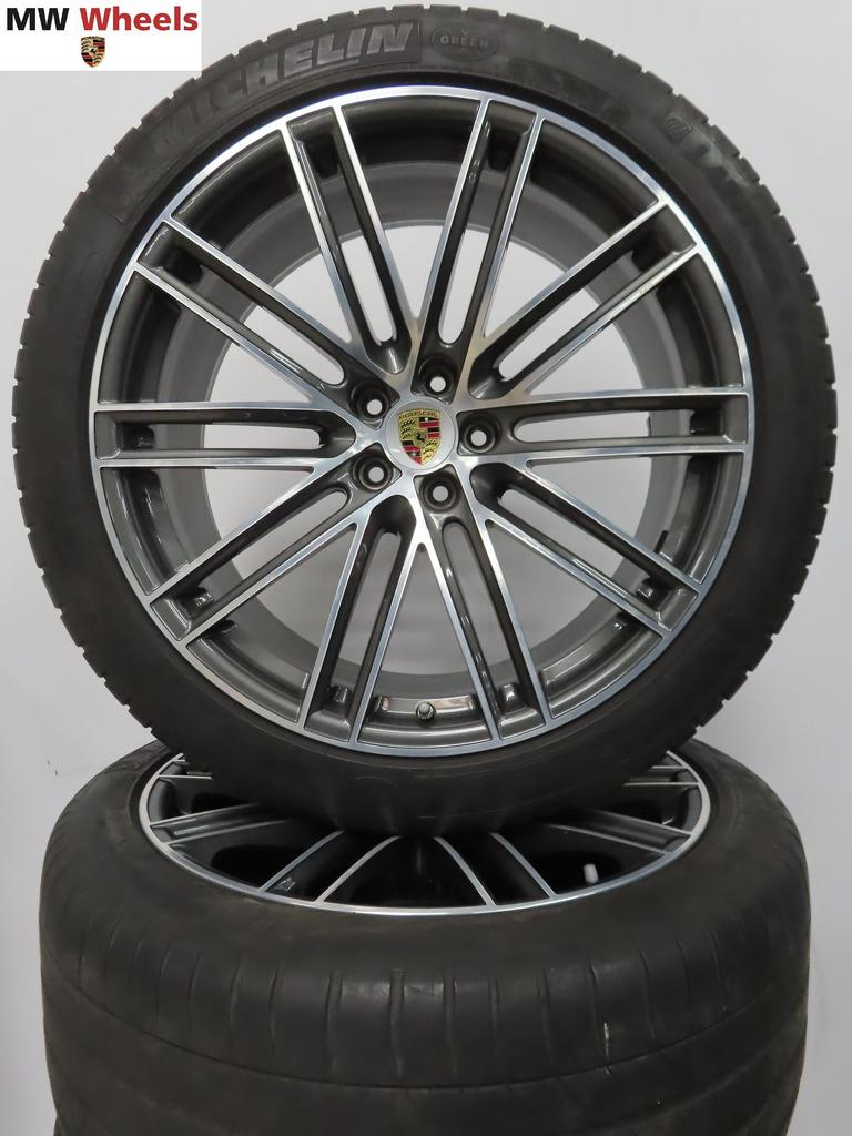 Originele Porsche Macan Turbo IV 21 inch velgen zomerbanden, Auto-onderdelen, Banden en Velgen, Gebruikt, -, 265 mm, -
