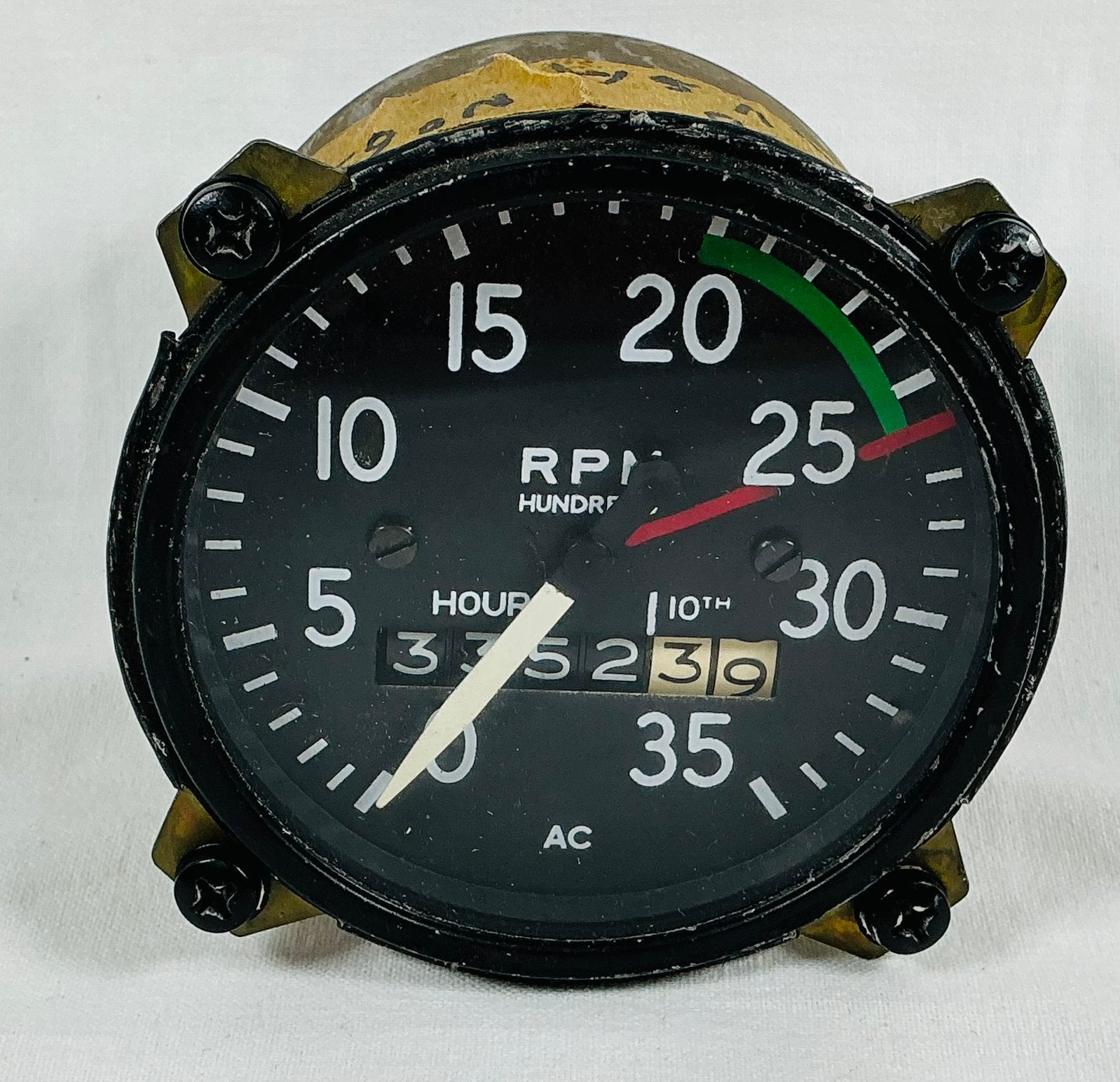 Vintage vliegtuig tachograaf RPM meter vlieguren indicator, Ophalen of Verzenden