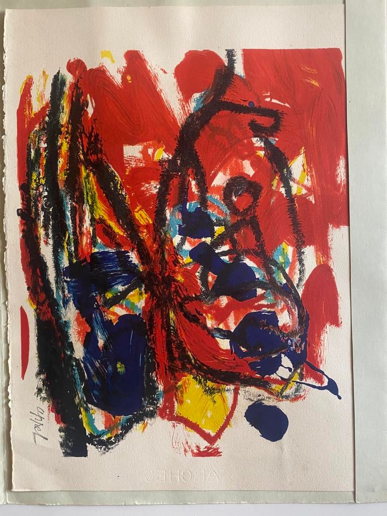 Lithografie Karel Appel gesigneerd, Ophalen