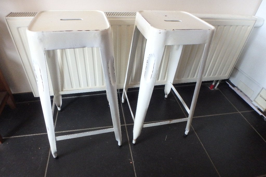 barkrukken, Huis en Inrichting, Ophalen, Gebruikt, 60 tot 90 cm, Metaal
