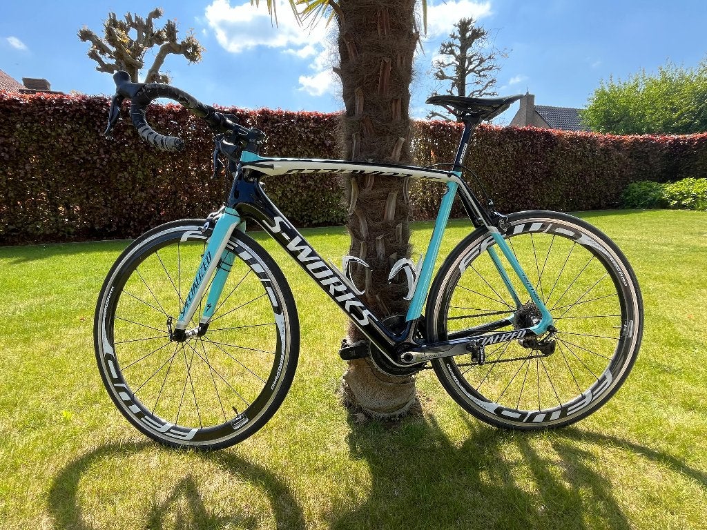 Specialized S-Works Tarmac, 28 inch, 10 tot 15 versnellingen, Velgrem, Zo goed als nieuw