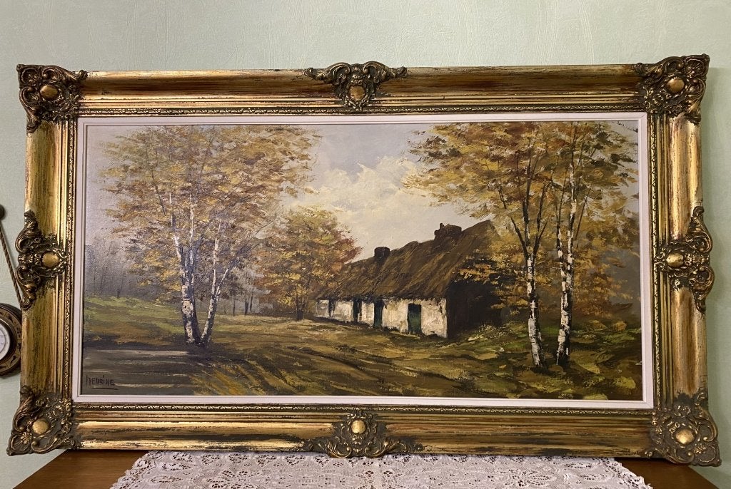 Tableau huile sur toile signé Marcel Leruth, Paysage, Signé, Enlèvement, Toile