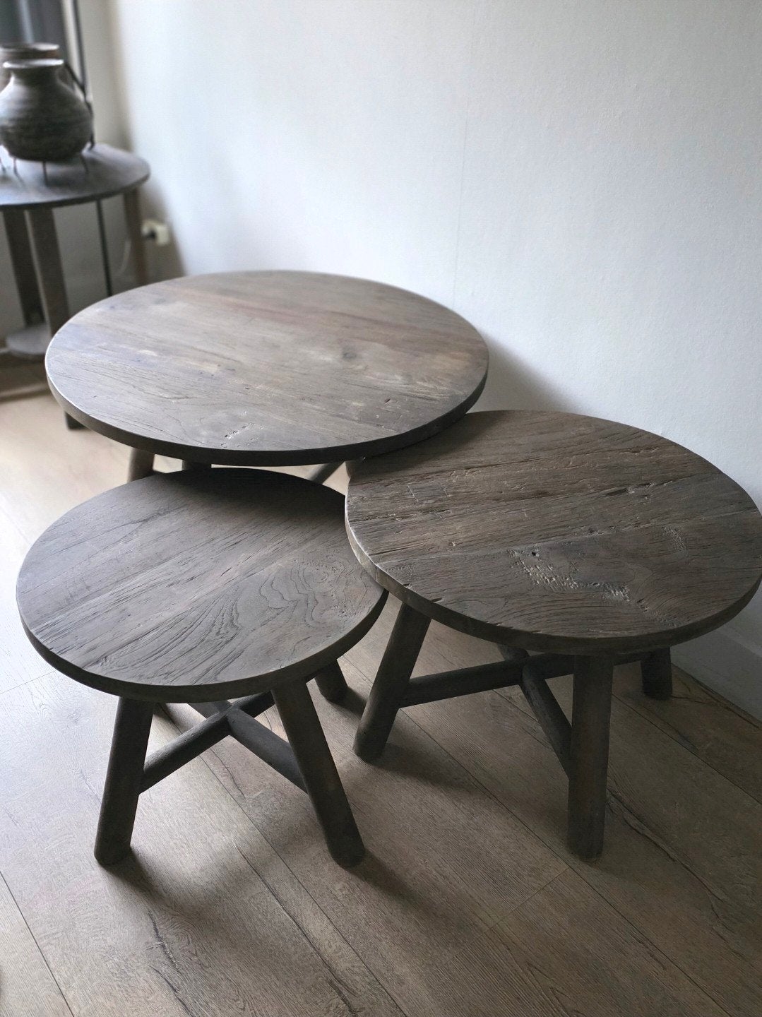 Aura Peeperkorn salontafel set | Set van 3 | Nieuwstaat, Ophalen, Teakhout