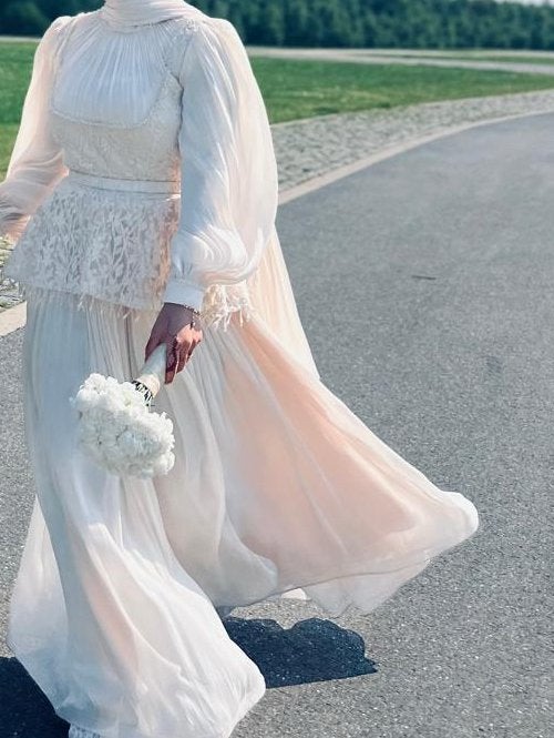 trouwkleding, Vêtements | Femmes, Enlèvement ou Envoi, Neuf, Blanc, Robe de mariée
