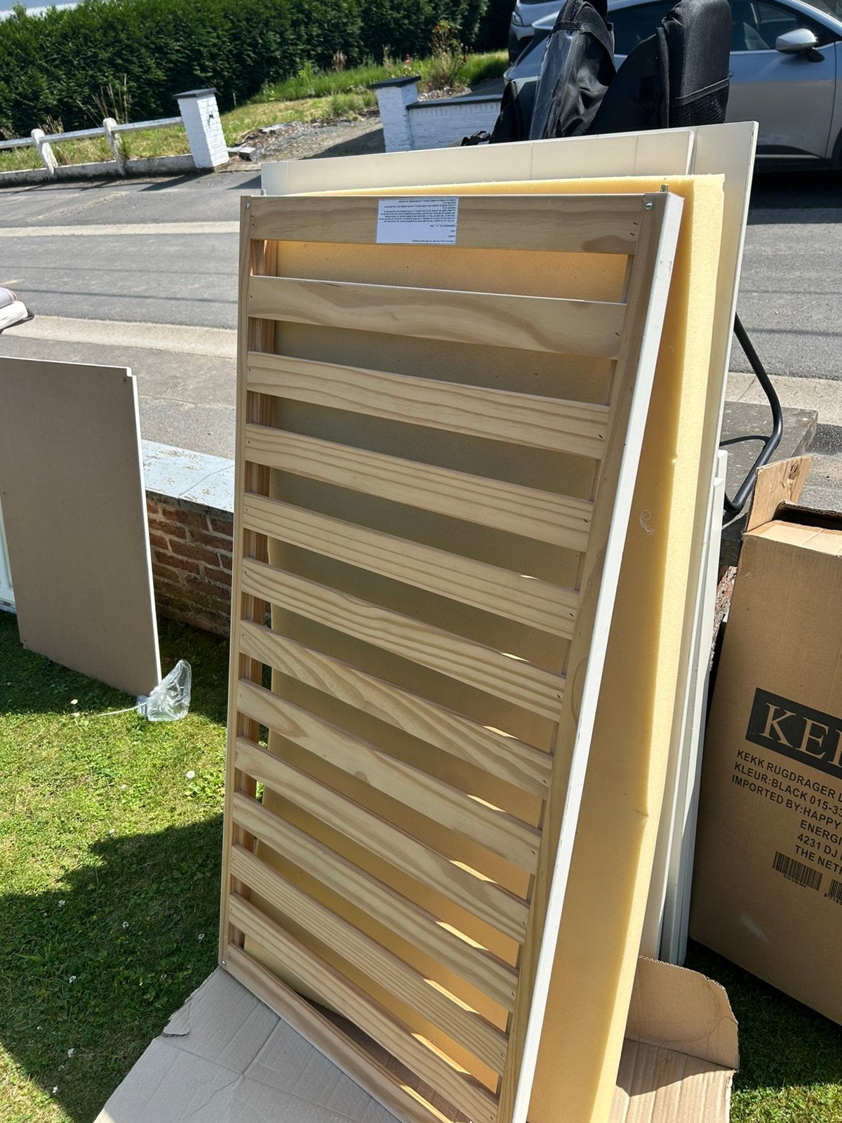 Kinderbed met stijlen, Kinderen en Baby's, Ophalen, Zo goed als nieuw, Matras